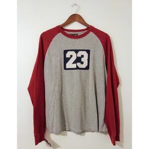 VTG Abercrombie & Fitch 2000s Long Sleeve Shirt Red Logo Y2K Collectible A&F